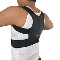 Magnetic Posture Corrector Men Orthopedic Back Support Belt Correct Brace Correcteur de Posture,Black,M