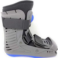 Superior Braces Low Top, Open-Toe, Closed-Toe, Low Profile Air Pump CAM Medical Orthopedic Walker Boot for Ankle & Foot Injuries, Gray (Small)