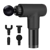 OWIKAR Massager Gun, Deep Tissue Percussion Muscle Massager for Pain Relief, Cordless Rechargeable Massage Device with 4 Massage Head, Enhanced Recovery for Athletes & Percussive Therapy (Black)
