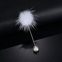 Clothing Accessories Brooch Hair Ball Pearl Brooch Cardigan Pin Fashion Novelty Creation Aesthetic Beauty Party Girls Girl Jewerly Cheap Design | Color - White
