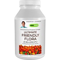 Andrew Lessman Ultimate Friendly Flora Probiotic 30 Capsules - 25 Billion CFU, Comprehensive Blend of Five Probiotic Strains, Powerful Immune and Digestive Support. Probiotics for Women or Men