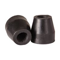 DMI Rubber Walker and Cane Tips with Metal Inserts, ¾ Inch, Black, 2 Count