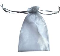 ATCG 100pcs 8x12 Inches Large Drawstring Organza Bags Decoration Festival Wedding Party Favor Gift Candy Toys Makeup Pouches (Silver)
