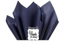 48Sheets Navy Blue 20" x 30"Large Gift Wrap & Large Flower Decoration Crafting Tissues Paper with Decorative Gift Tags
