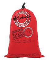 Large Christmas Bags Santa Sacks ~ Reusable Cotton Sack Designs - Red Express Delivery Design - 27" x 19" Size by Jolly Jon ® (Red Express Delivery)