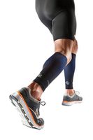 Shock Doctor Elite SVR Compression Recovery Calf Sleeves, Black/Alt Blue, X-Small