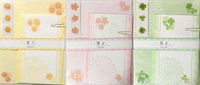 Iyo Washi Mauhama 3 Design Letter Set 18 Writing Paper + 9 Envelopes + 9 Stickers Stationary Japan (Sunflower, Cherry Blossoms, Clover)