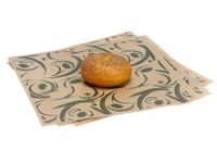 Dry Waxed Deli Paper Sheets - Paper Liners for Plasic Food Basket (100, Green Swirl)
