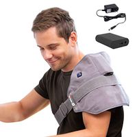 [Portable Battery] 19" x 11" Venture Heat Infrared Heating Pad for Cramps Pain Relief - Electric Heated Wrap for Back, Shoulder, Sprains, Joint Injury, 100-240v Travel Hot Compress