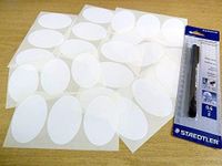 Minilabel Plain 75X50mm Oval Self-Stick Deep Freeze, Freezer Labels (Plus Permanent Marker Pen) Stickers For Frozen Food Packaging