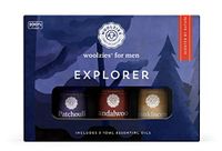 Woolzies Men's Explorer Essential Oil Set Inc. Patchouli Sandalwood Frankincense 10 Ml 