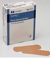MCK41142000 - Covidien Adhesive Strip Curity 1 X 3 Inch Plastic Rectangle Tan