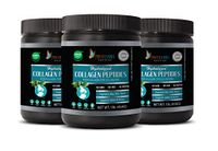 Tendon Support Supplement - HYDROLYZED Collagen PEPTIDES Powder - hydrolyzed Collagen Powder Bulk Supplements - 3 Bottles 3 LB (1362 Grams)
