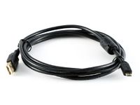 USB 2.0 A Male to Micro 5pin Male 28/24AWG Cable w/ Ferrite Core - (Gold Plated) - 6ft