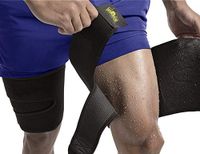 Heekooi Thigh Brace Compression Support Hamstring Quad Wraps for Running Training & Recovery (1 Pair) Size XL