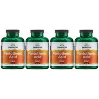 Swanson Pantothenic Acid (Vitamin B-5) Energy Metabolism Nerve Function Support 500 mg 250 Capsules (Caps) (4 Pack)