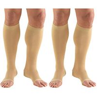Truform Compression 20-30 mmHg Knee High Open Toe Stockings Beige, X-Large - Short, 2 Count