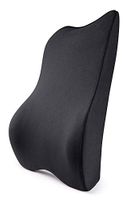 Tektrum Orthopedic Back Support Lumbar Cushion for Home/Office Chair, Car Seat - Ergonomic Thick 3D Design Fit Body Curve, Washable Cover - Best for Back Pain Relief, Improve Posture - Black (015-A)