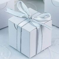 Efavormart 100pcs of 2x2 White Favor Candy Box for Candy Treat Gift Wrap Box Party Favor Boxes for Bridal Shower Wedding Party