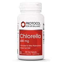 Protocol For Life Balance - Chlorella 400 mg - Natural Antioxidants Rich in Chlorophyll and Carotenoids, Supports Healthy Immune System Function, Natural Detox, Healthy Weight Loss - 100 Veg Capsules