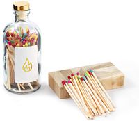 Decorative Matches, Premium Wooden Matches | Artisan Long Matches for Candles, Rainbow Safety Matches for Lighting Candles with Match Striker On The Bottle | Perfect Candle Accessories, Home Decor