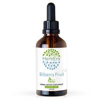 Bilberry Fruit B120 Alcohol-Free Herbal Extract Tincture, Organic Bilberry (Vaccinium Myrtillus) (4 fl oz)