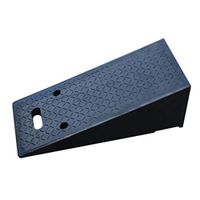 Quisilife Rubber Ramp Portable Rubber Road Along Slope Road Along Uphill Pad Triangle Wood Reflective Road Slope Step Pad (Color : Black, Size : 70x30x23cm)