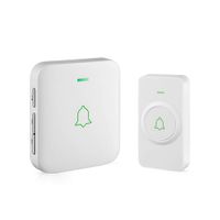 Wireless Door Bell, AVANTEK CW-11 Mini Waterpoof Doorbell Chime Operating at 1000 Feet with 52 Melodies, 5 Volume Levels & LED Flash
