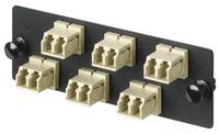 Panduit FAP6WEIDLC Multi-Mode 6-Port Fiber Adapter Panel with Phosphor Bronze Split Sleeve, Electric Ivory