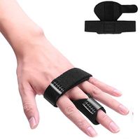 TUTMIE Trigger Finger Splint Support Doeplex Finger Brace Finger Sleeve for Arthritis Pain Sprains Mallet Injury Fractures Straightening Broken Finger Support (Black)