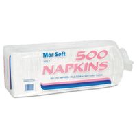 Morcon Paper Lunch Napkin, 11quot; x 13quot, White - Includes 12 Packs of 500 Napkins Each.