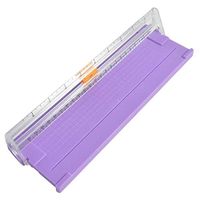 Oldeagle Wrapping Paper Cutter, Christmas Wrapping Paper Cutting Tools Gift Fast Sliding Cutter - Makes Cuts in Seconds (Purple)