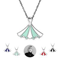 Home-Cloud Essential Oil Diffuser Necklace with Pleated skirt Pattern - Adjustable 316L Stainless Steel Aromatherapy Pendant Locket with 4 Colors 8 pcs Refill Pads