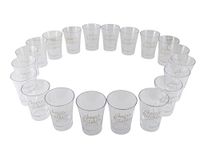 Party Shot Glasses for Bachelorettes and Birthdays, Cheers Bitches 2 oz Plastic Shooters (20 Pack)