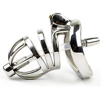 Device Bōñdāgē Cage Toy Multiple Sizes Hypoallergenic Chǎstīty Cage Stainless Steel Men's Protective Device - Private Package Anti-Off Lock Ring (Size : 45mm)