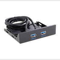 3.5 Inch Floppy Drive Bit Front Panel USB Hub 2 USB 3.0 Port Output 20 Pin Connector Input Front Panel Data Hub