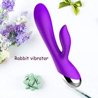 Pleasure 12 Frequency Cordless Quiet Dual Motor USB Rechargable Waterproof Soft Rábbit Víbràtòr Recharging Wand Massager Thrusting Silicone Color Pink