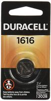 Duracell DL1616BPK Lithium Coin Battery, 1616 Size, 3V, 55 mAh Capacity (Case of 6)