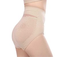 PU LifeStyle Self Breathing Fabric Magnetic Slimming Panties, Beige, Medium, 0.13 Pound