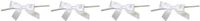 Reliant Ribbon Satin Twist Tie Small Bows, 5/8 Inch X 100 Pieces, White (Fоur Paсk)