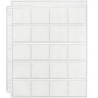 Clear File - Coin & Slide Page for 3-Ring Binders - Poly Archival-Safe Plastic - 100-Pack - 210100B - 21B