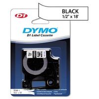 DYMO 16955 D1 High-Performance Polyester Permanent Label Tape, 1/2-Inch x 18 ft, Black on White