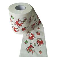 Amaping Christmas Pattern Santas Printed Roll Paper Towel Embossed Print Toilet Paper Table Kitchen Paper (Cute Santas Pattern)