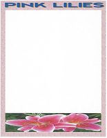 Pink Lilies Stationery Printer Paper 26 Sheets