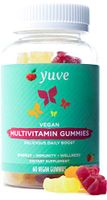 Yuve Vegan Multivitamin Gummies for Men and Women - Daily Energy, Strength, Immunity - Vitamin A, C, B3, B6, B12, Biotin & Zinc - Delicious Chewable Supplement - Non-GMO, Gluten & Gelatin-Free - 60ct