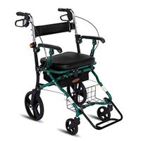 Handiy Old Man Shopping Cart, Trolley Can Be Folded Four-Wheeled Portable Seated Walker -by TIANTA