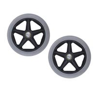 Bonarty Pack of 2 Universal 15.24cm/6Inch Wheels - Solid Tires Replacement Part for Wheelchair, Scooters - 5/16 Inch Bearing (Black)