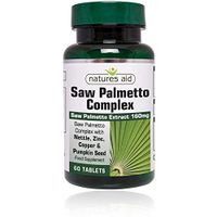 Natures Aid Saw Palmetto Complex with Nettle, Zinc & Amino Acids 60 Tabs 4 Pack
