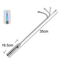 Inmindboom Inflatable Lighter Blue Fire Windproof with Safety Switch 360°Long Flexible Neck for Candles,BBQ, Fireworks,Party,Kitchen