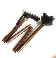 BT Folding Cane - Walking for Men & Women Collapsible, Lightweight, Adjustable Portable Stick Mobility Aid Sleek Look Comfortable Handle with LED Light Aluminum Alloy 4 Head Pivoting Trusty Base